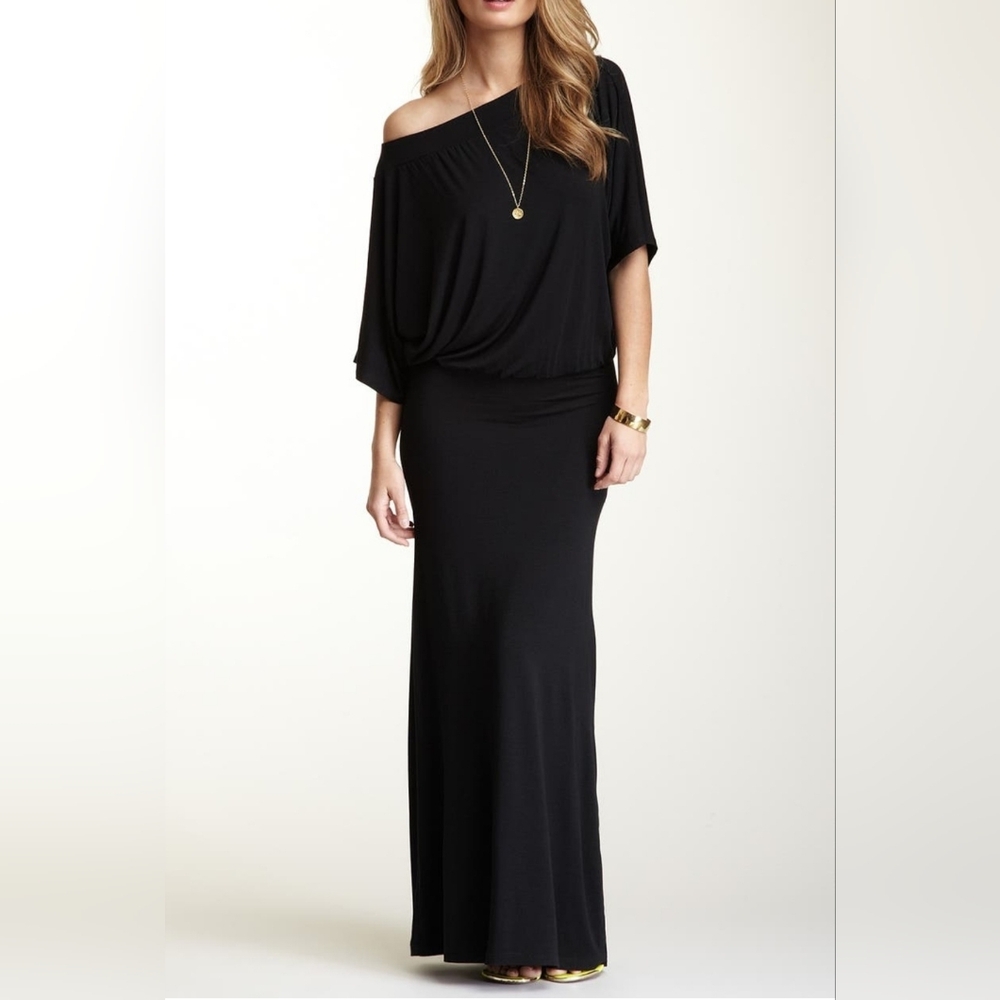 GO COUTURE Dolman Sleeve Maxi Dress BLACK, Small